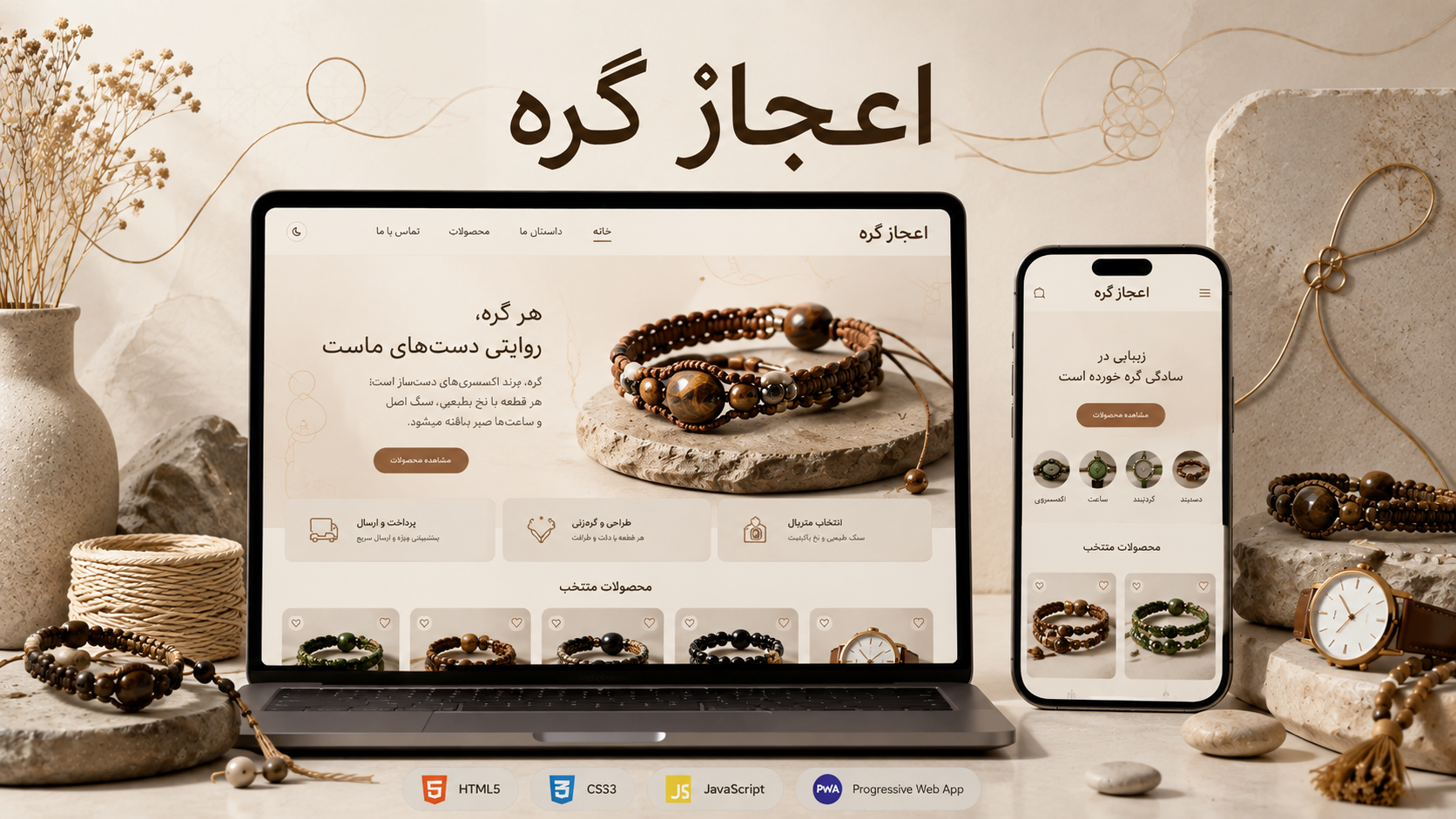 نمای سایت اعجاز گره