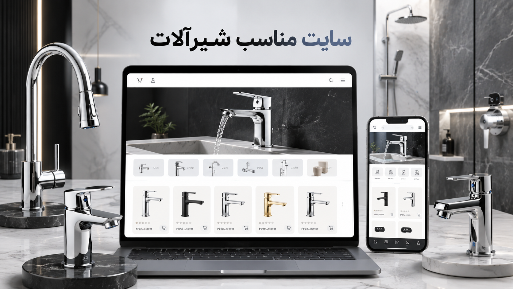 نمای سایت شیرآلات